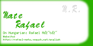 mate rafael business card